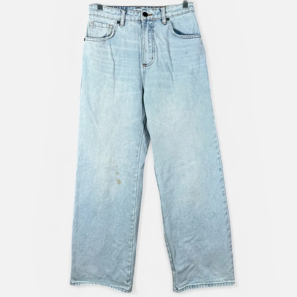 Billabong Jeans Womens 27 Blue Light‎ Wash High Rise Relaxed Straight Denim